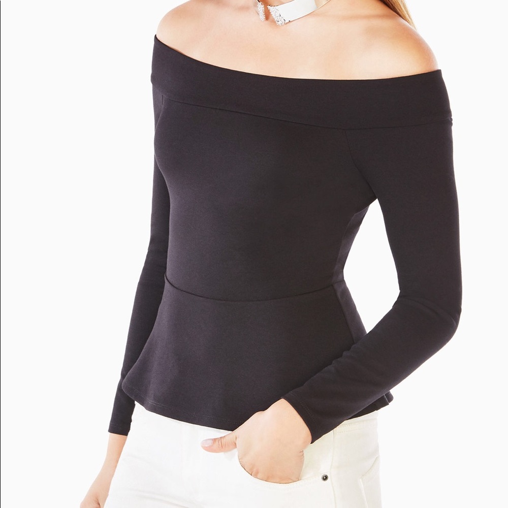 Bcbg peplum top